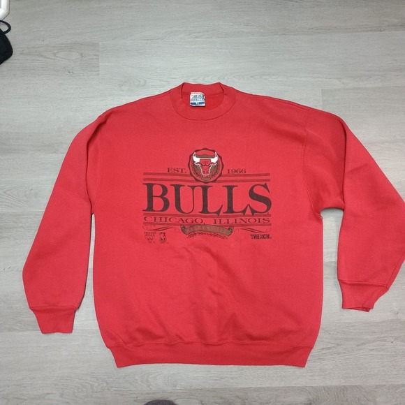 Other - Vintage 1992 Trench Chicago Bulls NBA Red Crewneck Sweatshirt XL